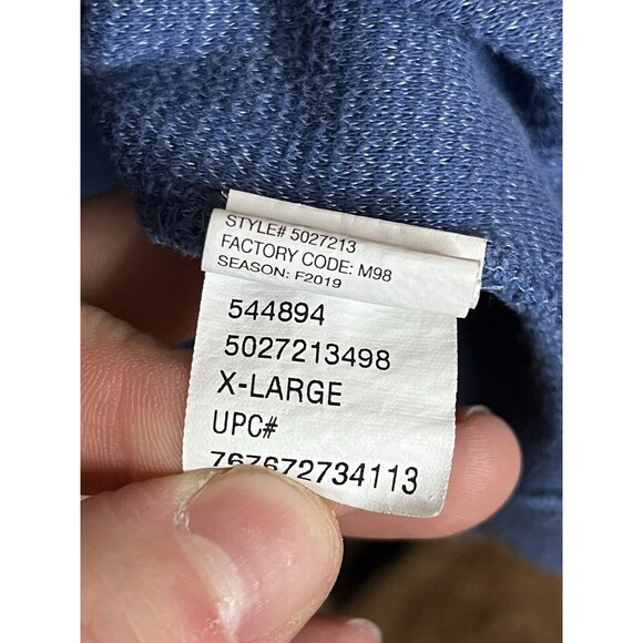 Van Heusen 1/4 Zip Men's XL Blue Long Sleeve Pull Over India Cotton Polyester - Picture 6 of 7